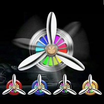 프로펠러 LED 송풍구 차량용 방향제 디퓨저 머리안아픈 디퓨저 아로마 콜린스인센스, 블루_화이트머스크