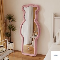 대형 곰돌이 전신거울 드레스룸 인테리어 카페 포토존 곰모양 베어, 아니오, 핑크 75x177.5