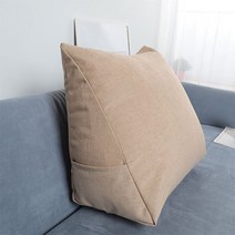 조브라운 대형 삼각 디자인 침대 등받이 쿠션 주문 제작 가능, 아쿠아클린, 머스터드