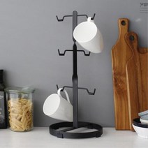 공간효율 실용적 아이디어 컵걸이 찻잔거치대, 색상_청록