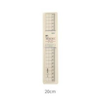 갭자 1개 간단한 투명 아크릴 눈금자 15cm 20cm 사각형 귀여운 편지지 드로잉 사무실 학교 용품, [02] 20cmstraight