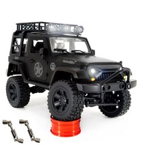 블랙박스4채널 블랙박스 차량용블랙박스 JMRC-4WD 세미 지프 크롤러 매트 블랙 메탈 드라이브 샤프트 에디, 01 With 1 Battery