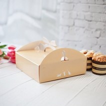리본 타르트 파이 상자(+받침) - 대 10개