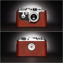 라이카 Leica iiig iiif 카메라 소가죽 속사케이스, iiig베이스 라바 브라운, 1개