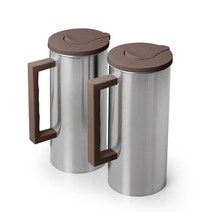 1+1 오브쿡스 스텐물병 냉장고 물통 업소용 가정용 카페, 오브쿡스 스텐물병 1.6L (브라운) 1+1