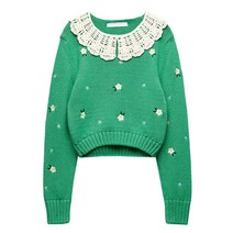 ZARA 플라워 니트 스웨터 숏탑 6771033
