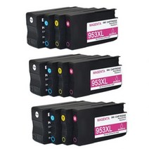 [해외] ASW 호환 잉크 카트리지 953 953XL 용 HP pro 7740 8210 8218 8710 8715 8718 8719 8720 8725 8728 8730 8740 프, 3set 12PK