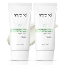 인워드 시카 모이스트 선크림 SPF50+ PA++++ 백탁 밀림 눈시림 없는 선크림, 50ml, 2개