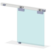 도무스 일반형 유리문 슬라이딩레일 도어 레일 세트 DSC104 (유리문) 120KG 중문 미닫이 문 행거, 3M