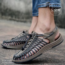 도오빠 남성 여름 샌들 트래킹화 남자샌들 스트랩 포인트 신발 캐주얼 슬리퍼 수제화 시원한 비치