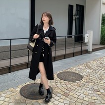 코트 트렌치 겨울 가을 마시시 통통 빅사이즈 통통mm 하프 트렌치코트 여 키 루즈핏 캐주얼