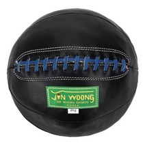 전신 운동용 진웅 가죽 메디신볼 2kg 블랙
