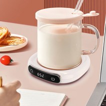 JIANDAAN컵 워머 USB컵받침 전기 워머 가열 항온 휴대용 겨울용품, 화이트