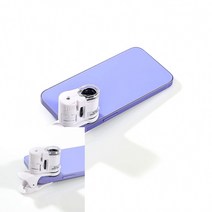 60배율 집게형 LED 스마트폰 현미경 피부현미경 스마트폰카메라 루페 과학돋보기 전자현미경 두피현미경 유리샬