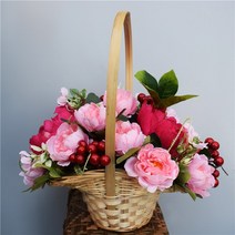 원굿즈 생일 승진 개업 기념 축하 선물 화환 등나무 꽃다발 꽃바구니, 무지개장미