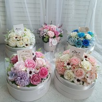 인스피아 5컬러 돈케이크 풀옵션 (쇼핑백 led전구 용돈비닐봉투)+토퍼, 블루