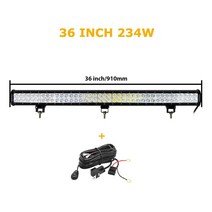 모니터 라이트바 LED 작업등 바 744 인치 20 126W 플러드 스팟 콤보 오프로드 램프 자동차 4WD 트럭 트랙터, 18 36in 234W with wire