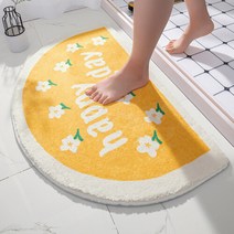 구디푸디 플라워 반달 발매트 꽃무늬 욕실 매트
