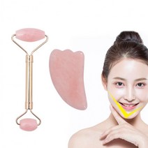 원석 얼굴리프팅 피부 마사지봉 쿨링스틱 페이스 장미석 괄사도구 옥 안마기 롤러 스톤 기계 마사지, 하트