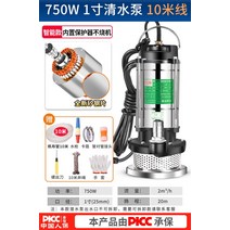 농업용양수기 소형 엔진 물 펌프 잠수정 220v 하수 가정용 워터 하이 리프트 농업, (하이 리프트) 750w1인치 10m 라인 + 1