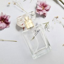 향기에반하다 향수용기 30ml 투명 심플사각 크리스탈캡 유리공병 리필가능 스크류타입