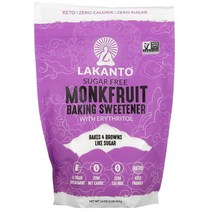 라칸토 몽크프룻 베이킹 스위트너 위드 에리스톨 454g Lakanto Monkfruit Baking Sweetener with Erythritol