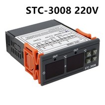 온도 조절기 컨트롤러 자동 측정기 센서 디지털 3008 3028 계 습도계 12 24, stc-3008 220v
