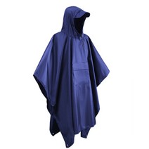 3 in 1 후드 방수 레인 코트 여성 폴리 에스터 패브릭 남성 레인 코트 코트 내구성 천막 레인 판초 방습 매트, 협력사, 푸른
