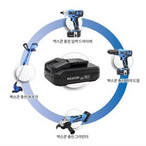 MAX 21V 전용 리튬이온 충전 배터리팩 TC-2200LB-BT, 1개