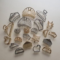 국내생산 메탈 라인 헤어 집게핀 악어핀 반묶음 올림머리