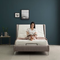 장인가구 체이스 모션베드 슈퍼싱글침대 프레임, 라이트그레이