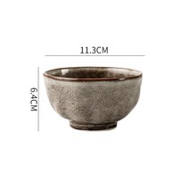 사용자 정의 일본 간략한 세라믹 식기 세트 수제 호텔 사용 빈티지 소박한 스테이크 샐러드 요리 디저트 과일 접시 수프 그릇, 4.5인치 그릇