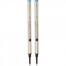 Monteverde Waterman 롤러볼 펜에 맞는 롤러볼 리필 파인 포인트 블루 팩 당 2개 (W222BU), 블루2개