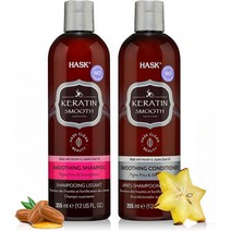 HASK KERATIN PROTEIN 헤스크 스무딩 샴푸 린스 세트 12floz 355ml 2팩