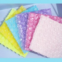 레인몰 하트 뽁뽁이 에어캡 포카 포장 선물 10x10cm 1세트5매, 선택:소-퍼플, 단품