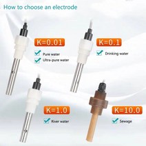 온라인 전도도 검출기 순수 측정기 센서 프로브 하수 테스터 컨트롤러 + 전극 1 세트, 03 meter 1.0electrode