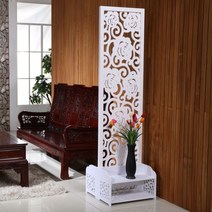 래핑칸막이 스크린 파티션 거실 심플 모던 소형 아파트 접이식 심플 모바일 양면 조각 중공 베란다 장식 벽, 양면 장미 구름 19060 신발 캐비닛이 있는 팬