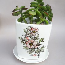지화인 꽃보다 화분, 1개, 동백 (빨강)