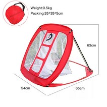 접이식 축구 골대 네트 간이 프레임 실외 훈련 이동식 어린이 풋살 휴대용 팝업 연습, 3. 빨간색컷로드메쉬