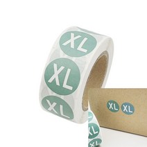 뉴리웹 사이즈 스티커 XL 의류사이즈 옷라벨 옷사이즈