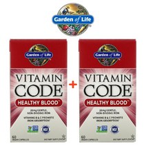 (1+1) 가든오브라이프 비타민코드 Healthy Blood 철분 비타민 B12 유산균 효소 60 베지캡슐 2팩