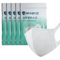 청소용품전문점 이어밴드 입체마스크대형개별포장 5개, 1개