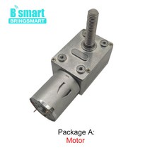 웜기어 감속기 6-24V 6-150RPM DC 모터 M8 나사산 샤프트 반전 CW/CCW 자동 잠금, [19] 24V 66rpm, [05] package R