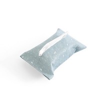 MEIISEO패브릭 휴지케이스 티슈커버 케이스 각티슈케이스, 떨어지는 눈이 파란색