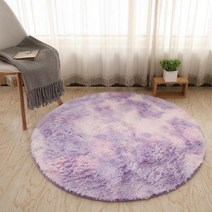 태닝머신 태닝기계 선텐기계 푹신한 라운드 러그 카펫 거실 침실 아이 방 바닥 매트 장식 살롱 두꺼운 파, 05 purple_01 80X80cm