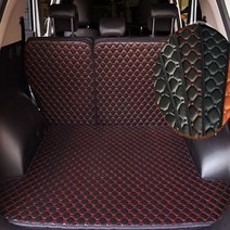 JY컴퍼니 감성차박 트렁크매트 가죽바닥매트, 블랙-블랙, 더뉴모하비