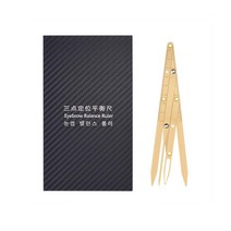 스테인레스 스틸 삼각형 눈썹 측정 눈금자 영구 화장 스텐실 황금 비율 캘리퍼스 분배기 메이크업 도구, 금, 하나