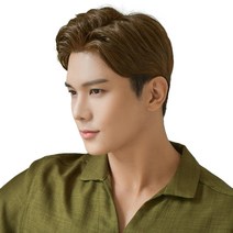 가발나라 남성 탑스타일 투블럭 리젠트 포마드 형상기억인모, 브라운믹스, 1개