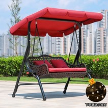 야외 스윙 정원 그네 발코니 테라스 원목 통나무, F