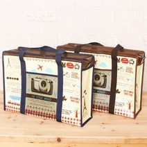 ⓖ 메쉬포켓 타포린백10호 450x340x140 여행가방 GЯ//SVP_ 타포린 비치백, GЯ 브라운